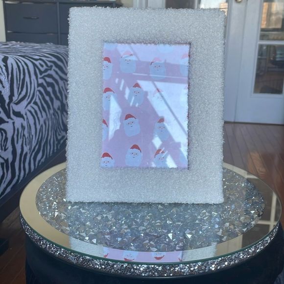 Eccolo Other - Eccolo Fuzzy white shag photo picture frame living room house decoration